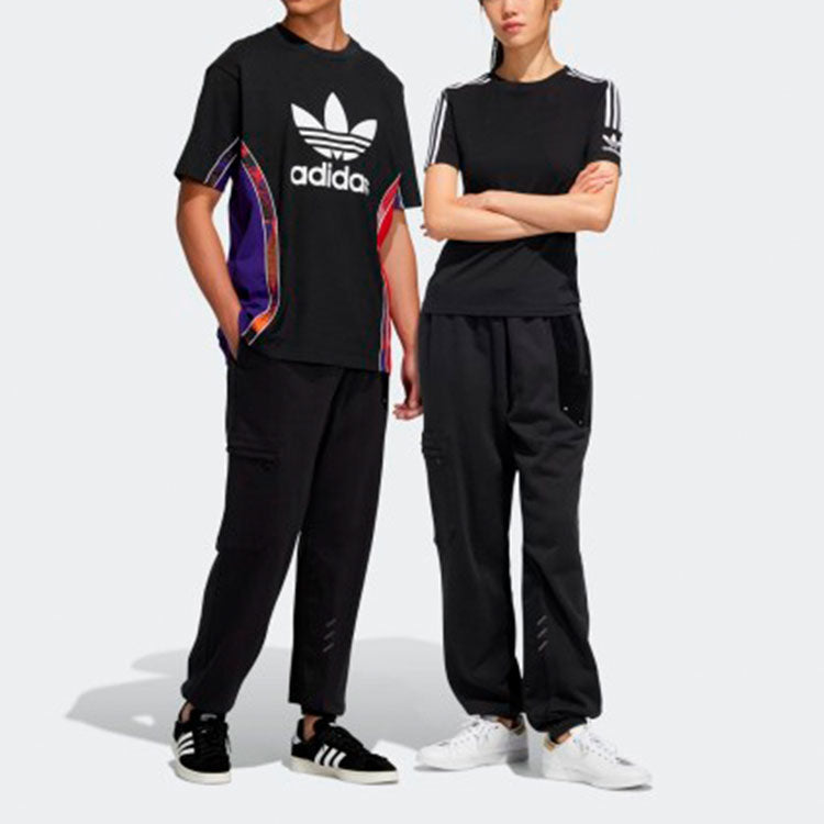 adidas originals x melting sadness Crossover Series Casual Splicing Sports Pants/Trousers/Joggers Black HC0350
