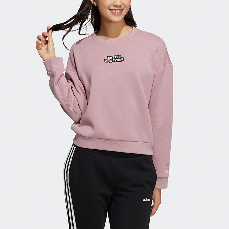 (WMNS) adidas Neo SS 3-Stripes Sweatshirts 'Pink' HD7284