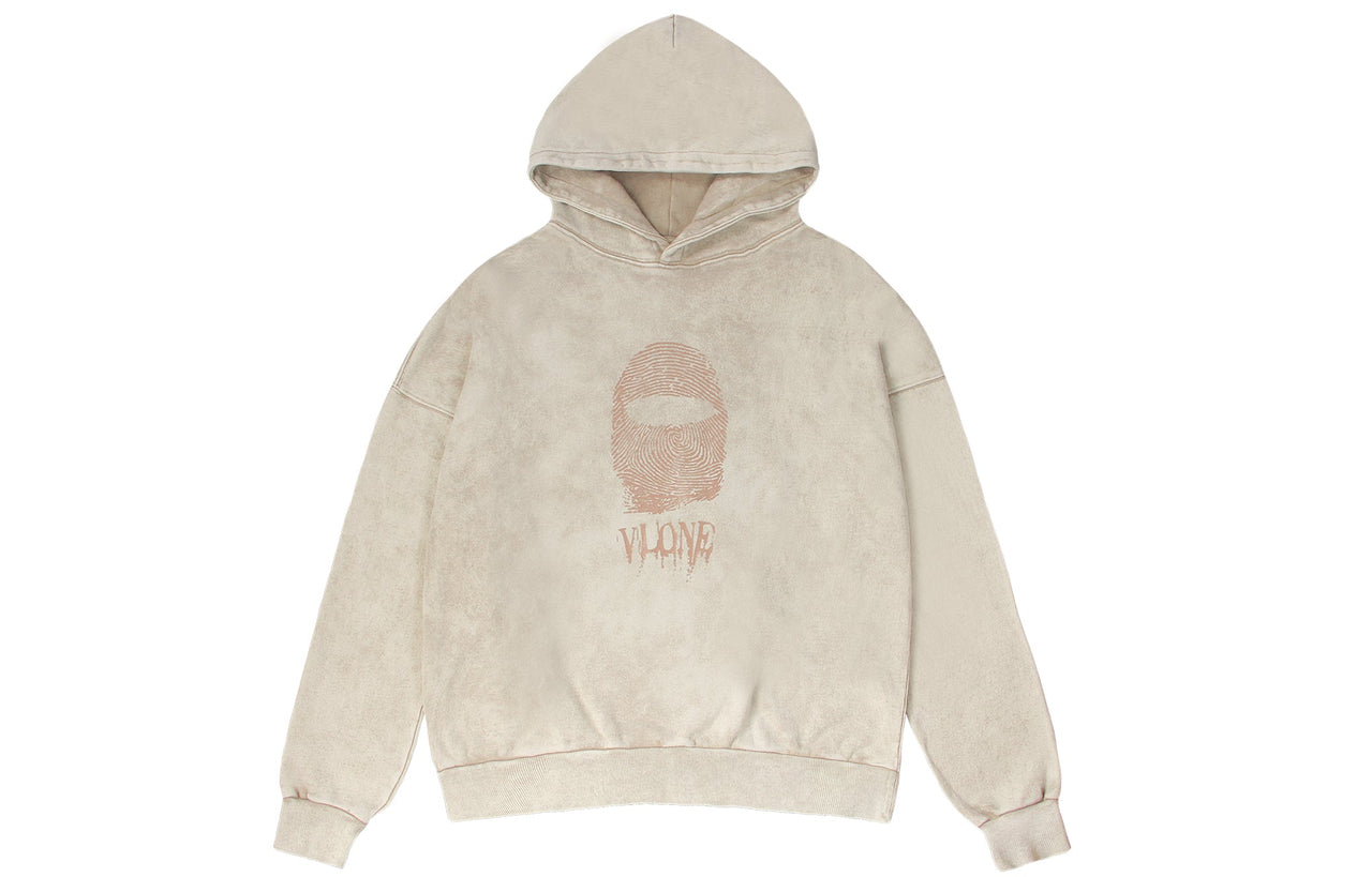 VLONE Finger Print Logo Hoodie 'Beige Red' VLHD24004-BE