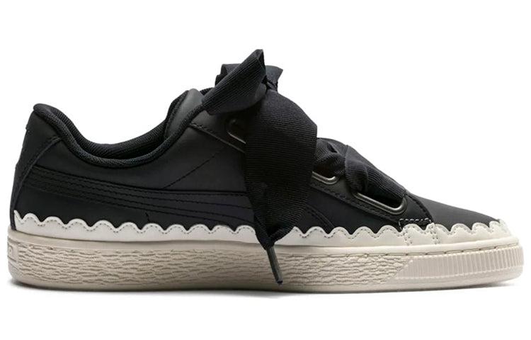 (WMNS) PUMA Basket Heart Scallop 'Black' 366979-03