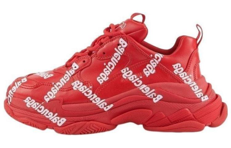 Balenciaga Triple S Sneakers 'Allover Logo Red' 536737W2FAB6090