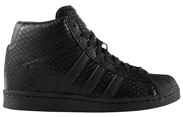 (WMNS) adidas originals Superstar Up Non-slip Wear-Resistant High-Heeled Sneakers Black S76404