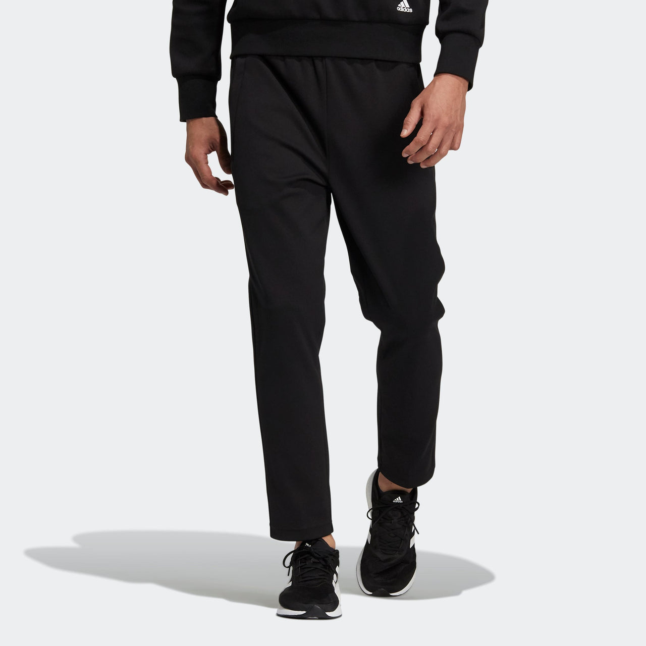 Men's adidas Wj Kn Pm Pnt Solid Color Training Running Sports Pants/Trousers/Joggers Black HE5124