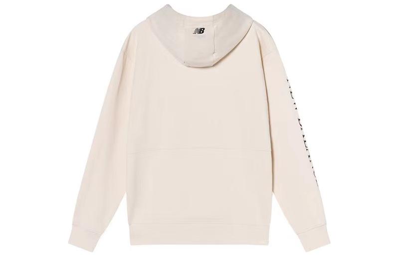 New Balance Casual Letters Print Hoodie 'Cream White' NC943021-CRE