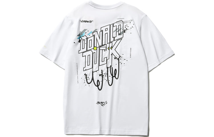 Li-Ning x Disney Crossover Cartoon Printing Tee 'White Black' AHSR546-1