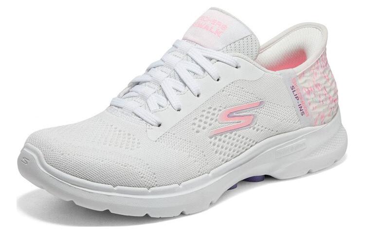 (WMNS) Skechers Go Walk 'White Pink' 124627-WMLT