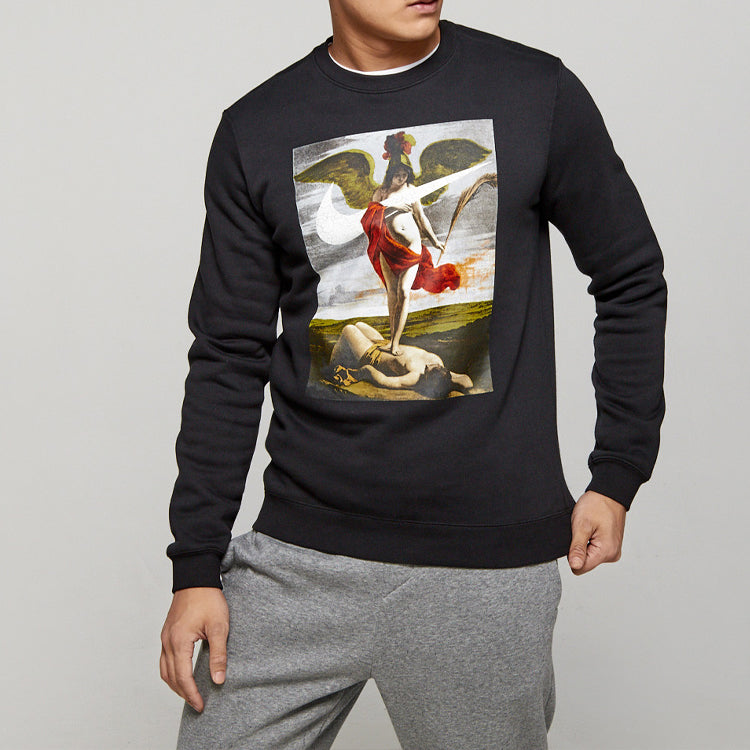 Men's Nike Retro Pattern Round Neck Black AQ7140-010
