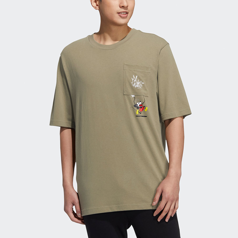 adidas neo x Disney Crossover M Mf Tee 4 Mickey Avatar Printing Sports Short Sleeve Green HF0455