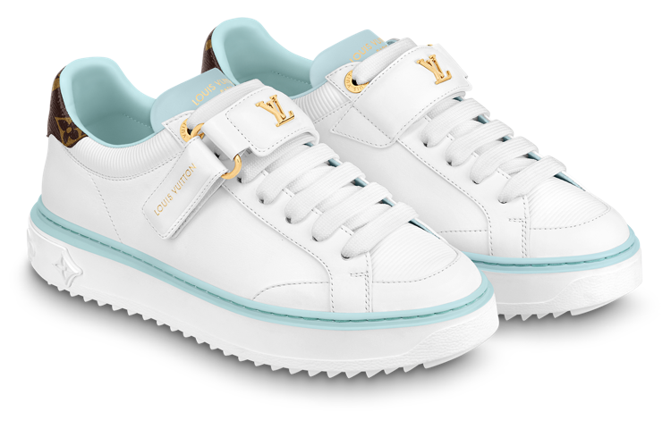 (WMNS) LOUIS VUITTON Time Out Sneakers 'White Blue Brown' 1AB194