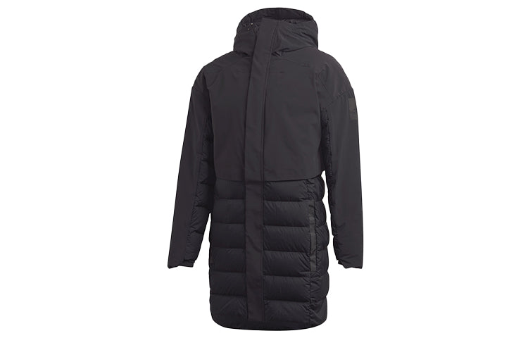 adidas Outdoor Casual Sports Windproof Stay Warm hooded down Jacket Black DZ1421