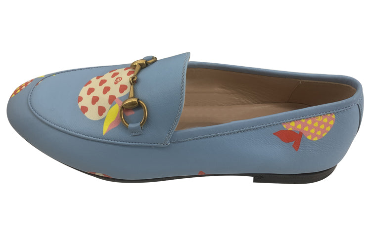 (WMNS) Gucci Leather Slip On 'Blue Red' 22M104861