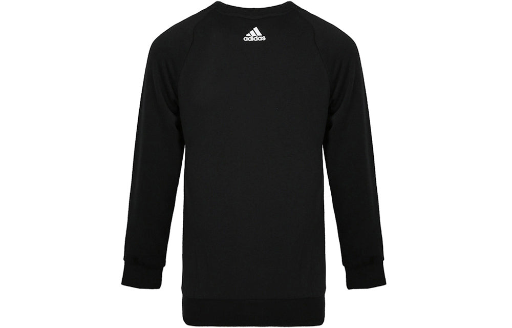 (WMNS) adidas Ess Allcap Round-neck Sweatshirt Black CZ5690