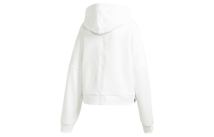 (WMNS) adidas Contrasting Colors Logo Sports Pullover Hoodie Asia Edition White GC9168