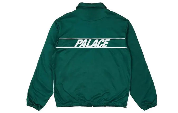 PALACE SS21 Relax Track Top Green Alphabet Logo Printing Zipper Jacket P20PK002