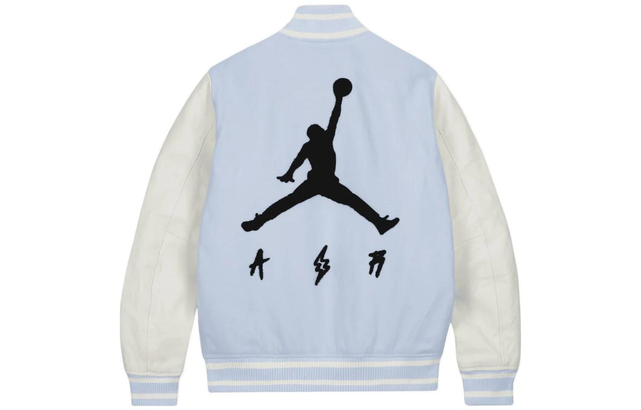 Air Jordan x J Balvin Varsity Jacket 'White Blue' DX1734-441