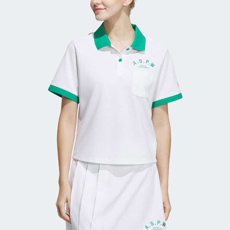 (WMNS) adidas Verbiage Polo Shirt 'White' IP3941