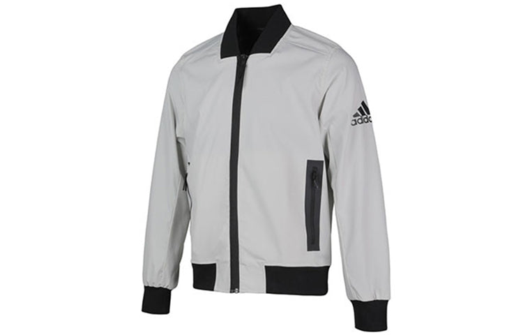 Men's adidas Bomber Wv Urban Woven Jacket Gray DW4558