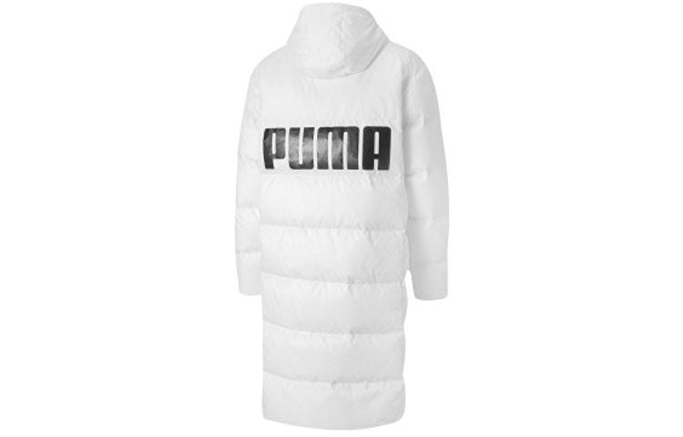 PUMA Long Oversized Down Jacket 'White Black' 585403-02
