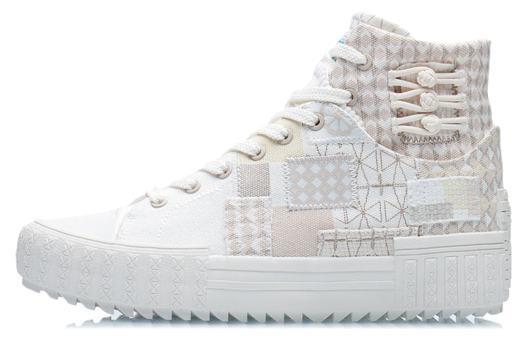 Li-Ning CF WuXing Canvas Hi Shoes 'White Grey' AGCR490-3