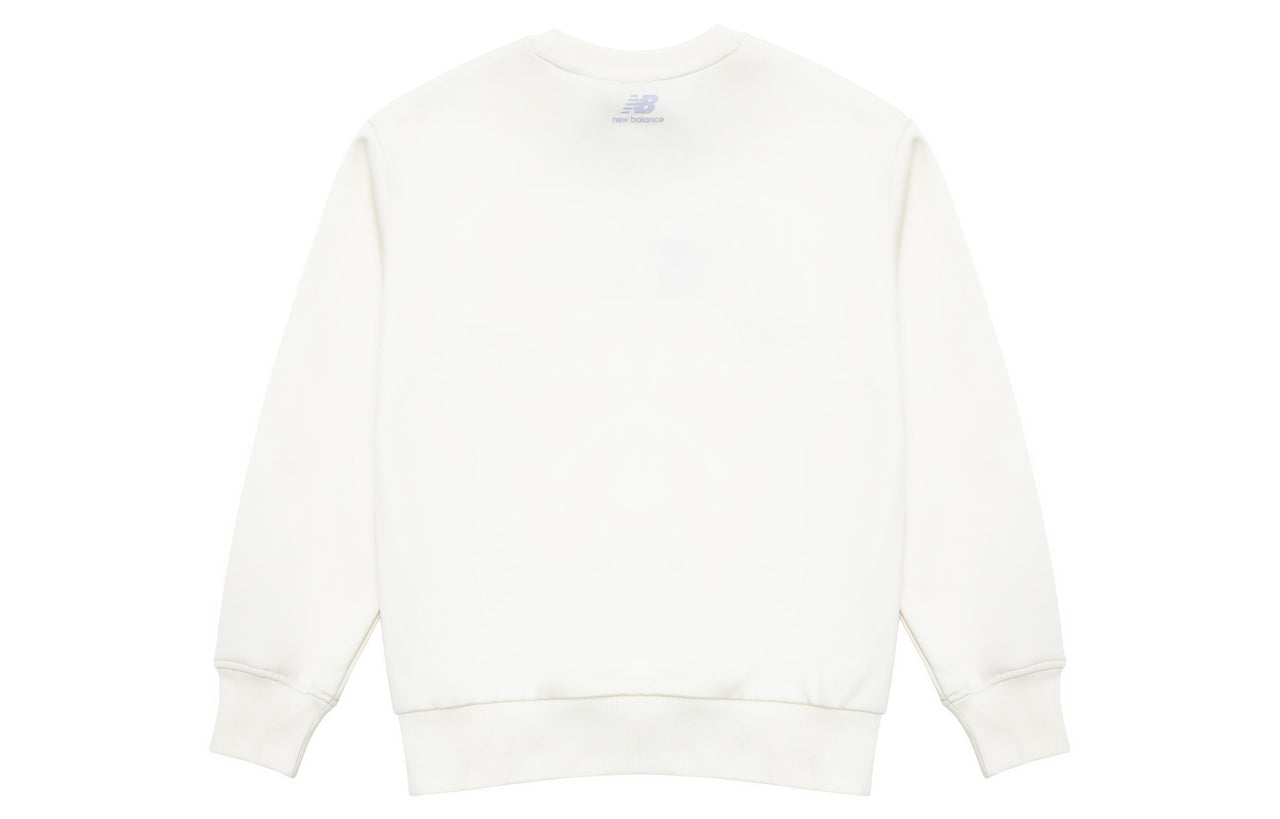 New Balance Logo Print Pullover 'White Purple' 5CD12152-IV