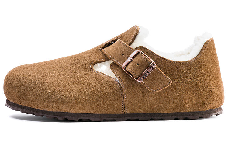 Birkenstock London Shearling Suede Leather 'Shearling Tea'' 1014962