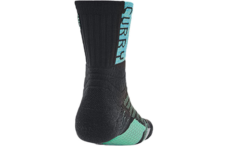 Under Armour Curry Playmaker Crew Socks 'Black Blue' 1358779-005