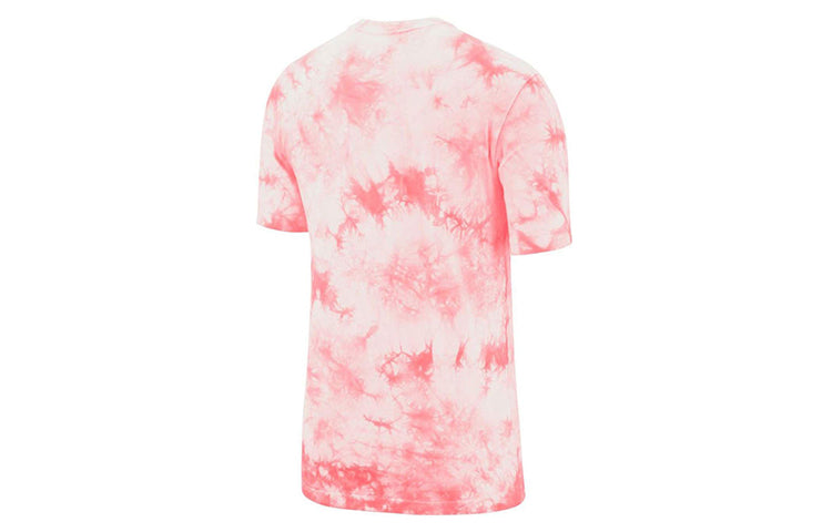 Nike Tie Dye Logo Printing Splash Ink Short Sleeve Pink BQ0079-100