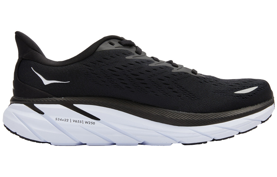 HOKA ONE ONE Clifton 8 2E Wide 'Black White' 1121374-BWHT