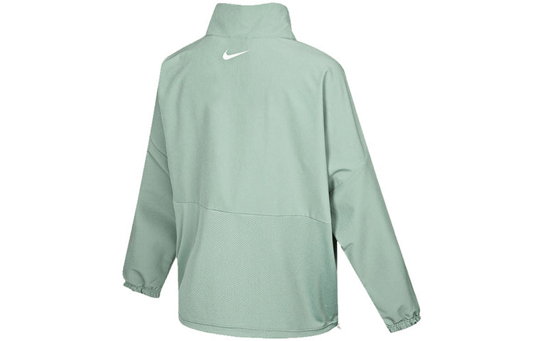 (WMNS) Nike Logo Printing Stand Up Collar Jacket Coat Green DM7914-357