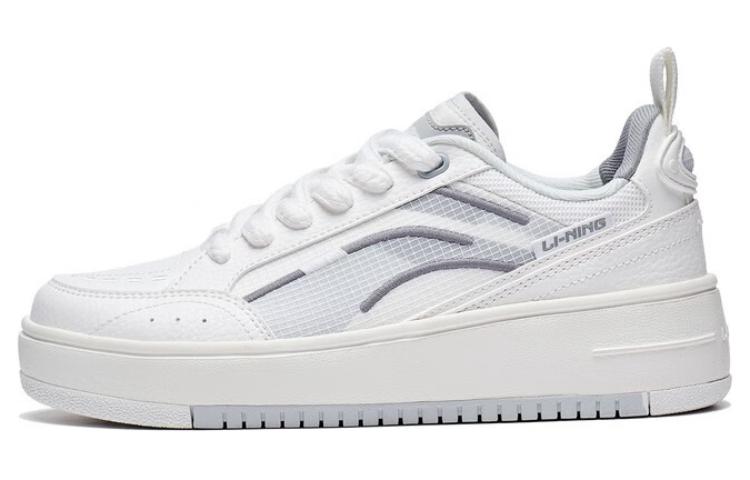 (WMNS) Li-Ning Lifestyle Skate Shoes 'White Grey' AGCT142-1