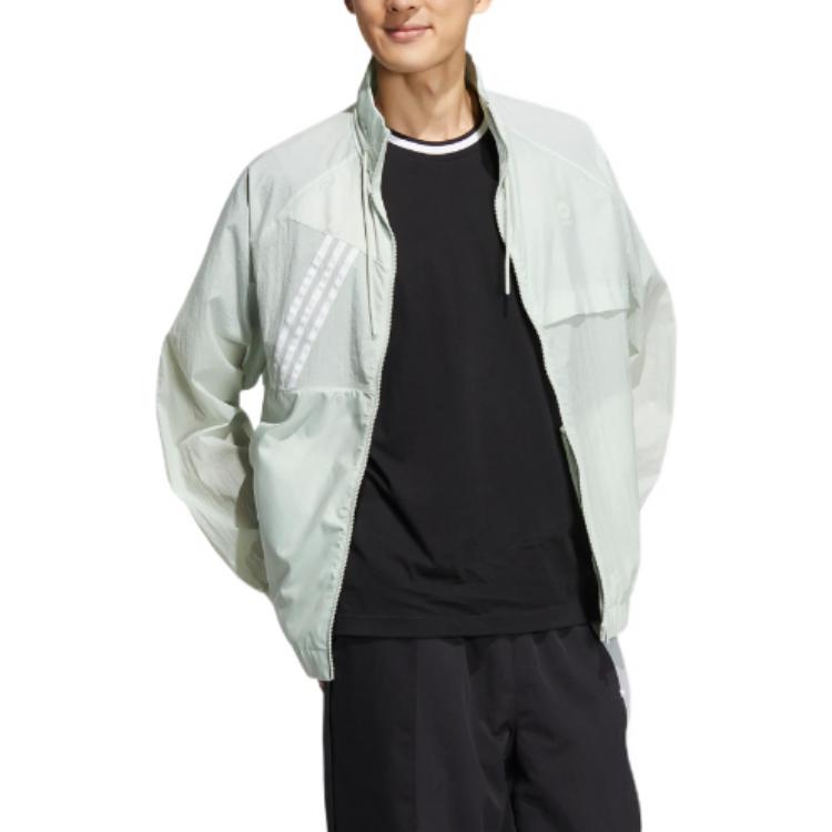 adidas neo U Vbe Wb 3 Solid Color Stripe Sports Unisex Jacket HN4748