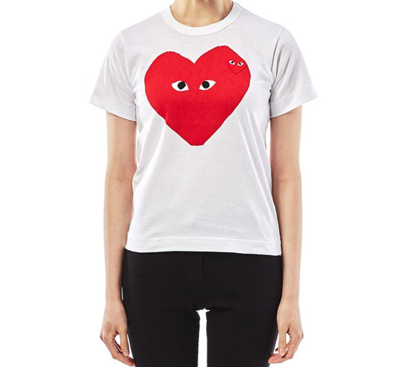 (WMNS) COMME des GARCONS PLAY Small Eyes Logo Tee 'White' AZ-T219-051-1