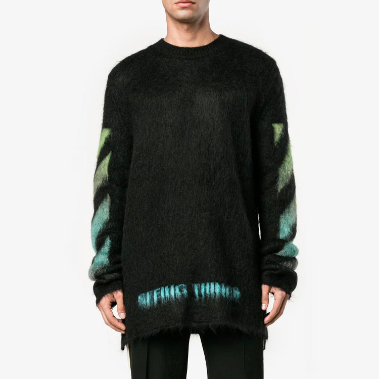 Off-White Gradient Alphabet Printing Loose Fit Blue Green OMHA036F176500041040