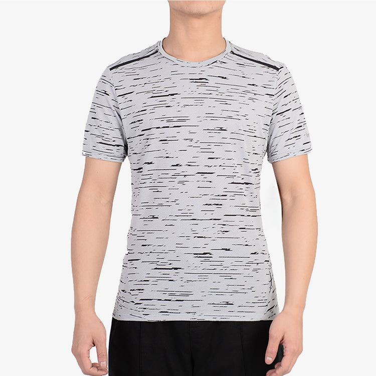 Nike Round Neck Casual Quick Dry Breathable Sports Running Short Sleeve Gray 800809-012