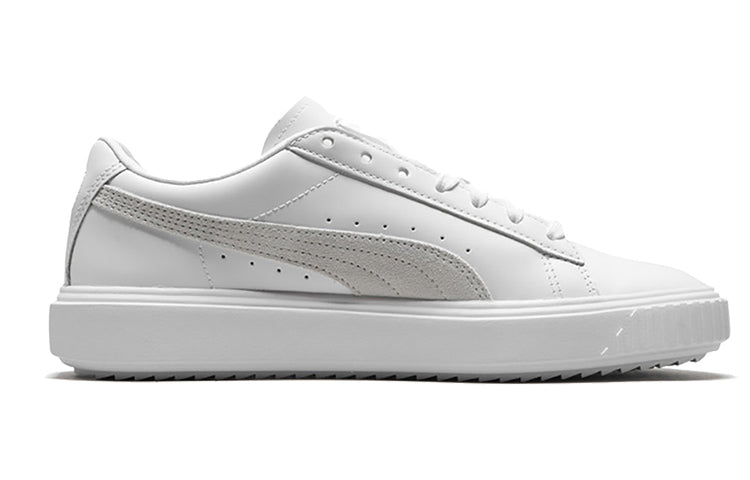 PUMA Breaker Low Top Casual Skate Shoes Unisex White Gray 'White Grey' 369191-01