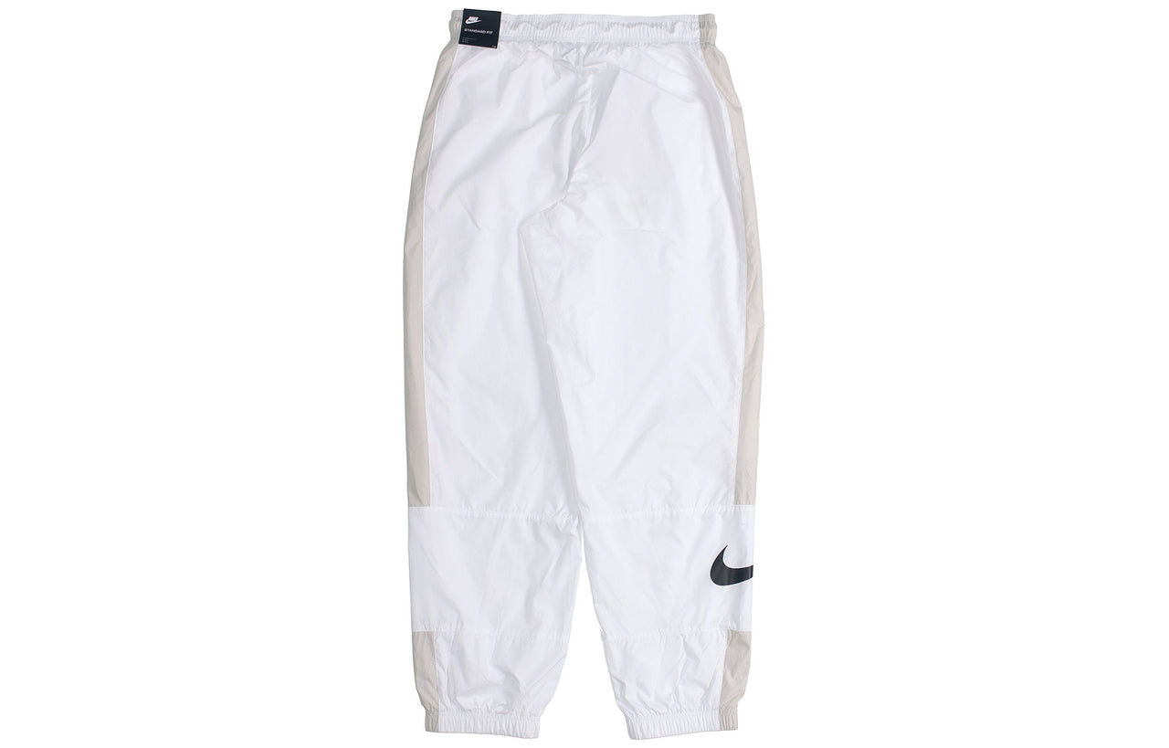 (WMNS) Nike Nsw Stmnt Wvns Pant Running Training Colorblock Knit Sports Pants/Trousers/Joggers Autumn White DC0041-100
