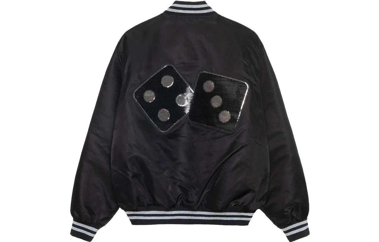 Stussy Sequins Satin Jacket 'Black' 115718