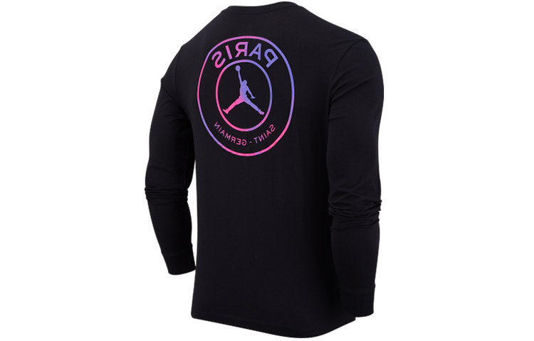 Air Jordan Paris Saint-Germain Crew Neck Long Sleeve Asia Sizing 'Black' CZ0794-010