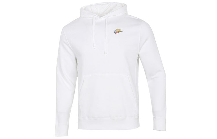 Men's Nike Sportswear Keep It Clean Casual Sports Pullover Fleece Lined White DM2200-100