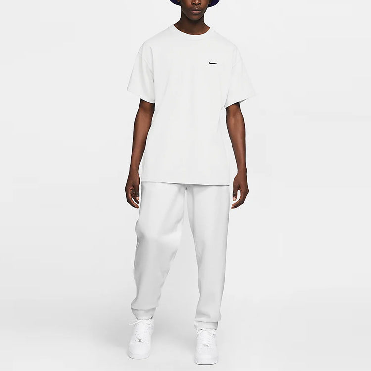 Nike Lab Solo Swoosh Basic Sports Short Sleeve White DA0321-100