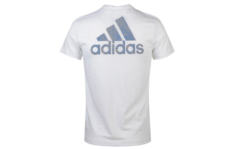 adidas SS20 Logo Printing Round Neck Short Sleeve White FM7536
