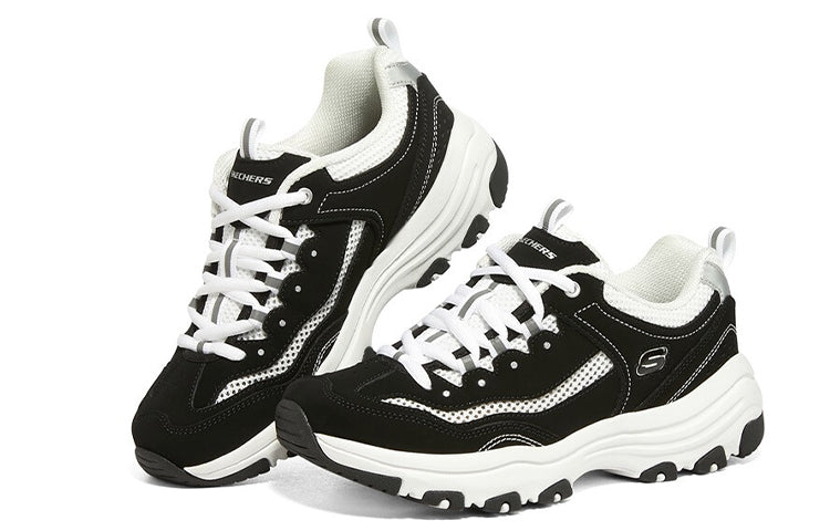 (WMNS) Skechers D'Lites 'Black White' 8730065-BKW