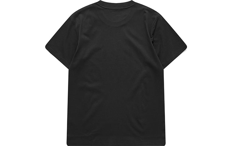 Men's FILA FUSION Logo Printing Round Neck Short Sleeve Black T11M121101F-BK
