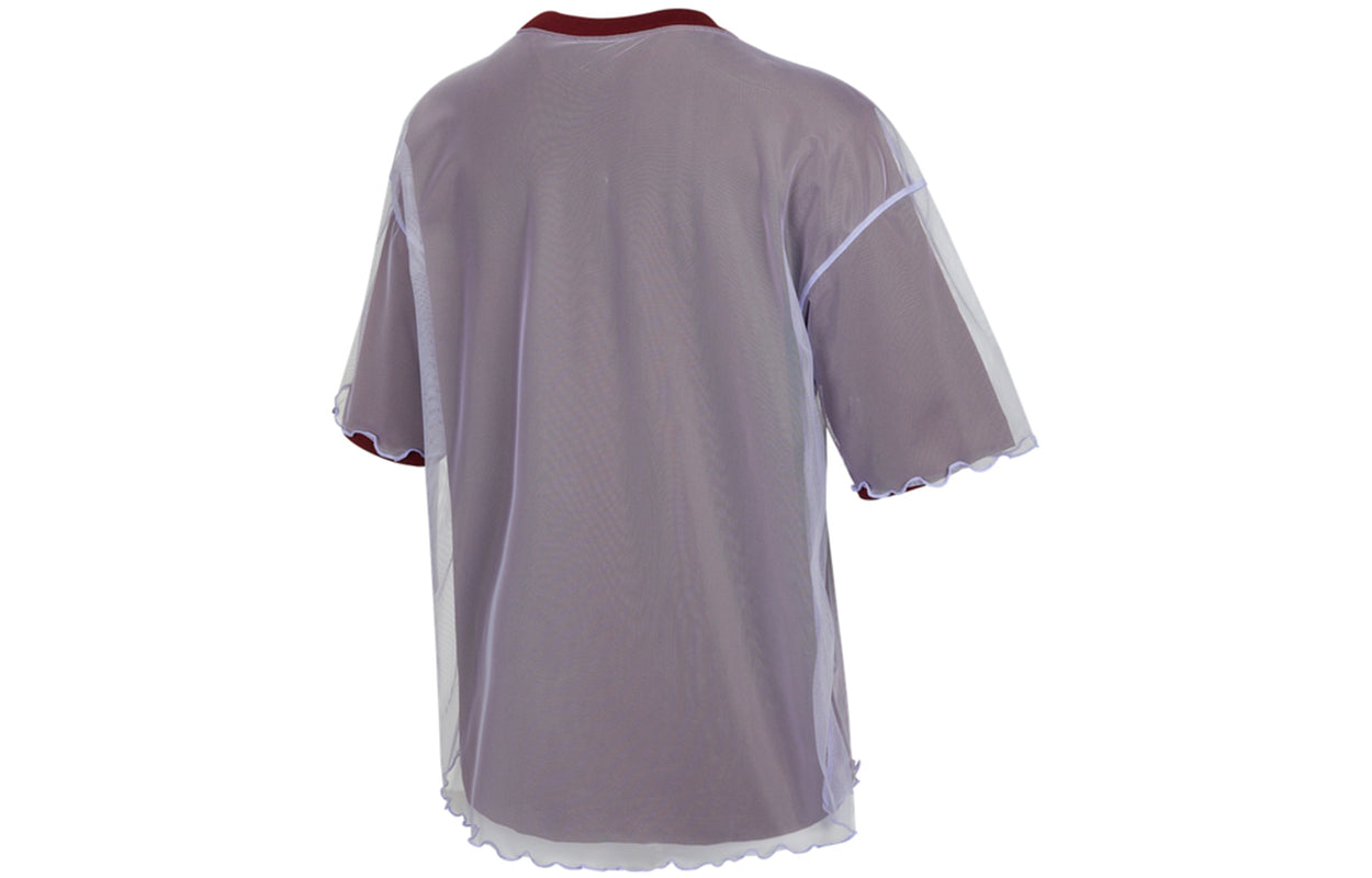 (WMNS) Nike As Sportswear Tulle Shortsleeve Tee Purple DD4530-580