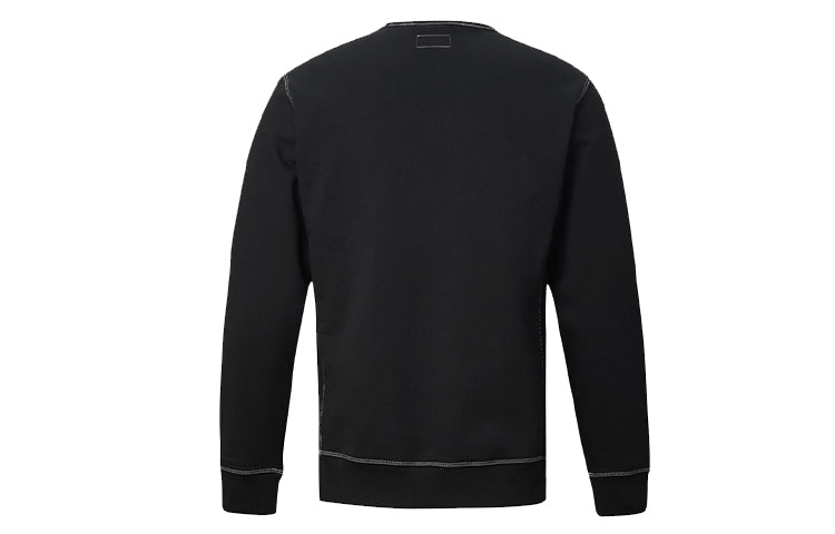 Men's Converse Logo Printing Round Neck Pullover Black 10020819-001