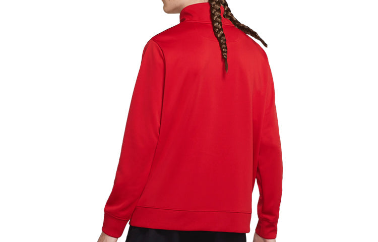 Men's Nike Air Zipper Cardigan Red Tops 'Black Red' CU4169-657