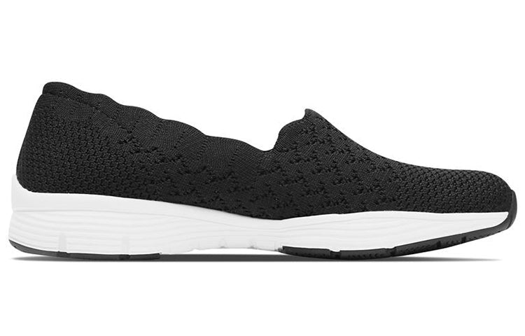 (WMNS) Skechers Modern Comfort Slip-on Shoes 'Black White' 49481-BLK