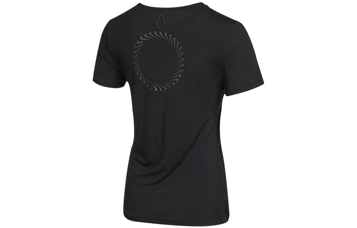 (WMNS) Nike Logo PrintTraining Sports Crewneck Short Sleeve T-Shirt Black DJ8519-010