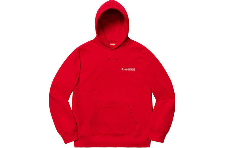 Supreme 1-800 Hooded Sweatshirt 'Red' SUP-FW19-614