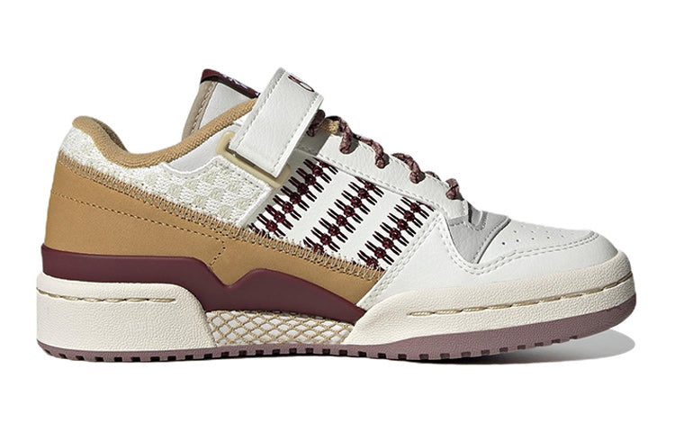 (GS) adidas Originals Forum Low Classic Shoes 'White Burgundy' IF2578